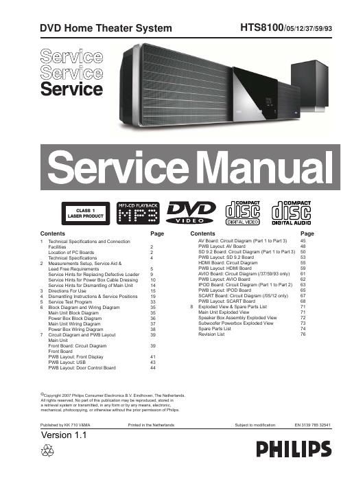 philips hts 8100 service manual