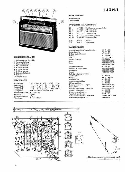 philips l 4 x 26 t schematic radio passeport