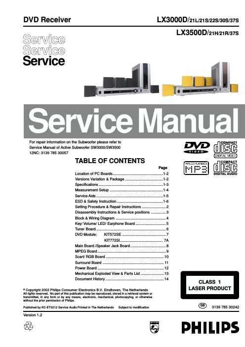 philips lx 3000 3500 d service manual
