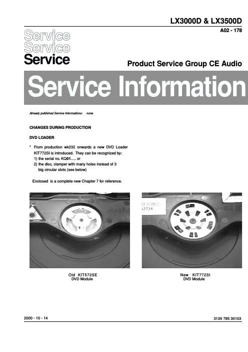 philips lx 3000 d service information