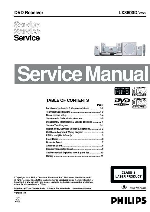 philips lx 3600 d service manual