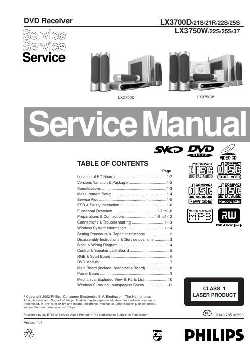 philips lx 3700 3750 d service manual