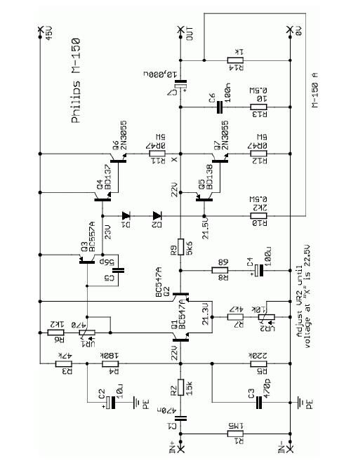 philips m 150 pwr schematic