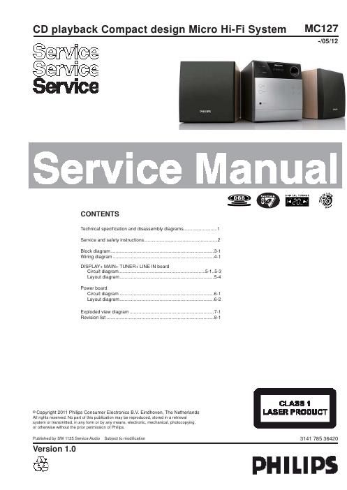 philips mc 127 service manual