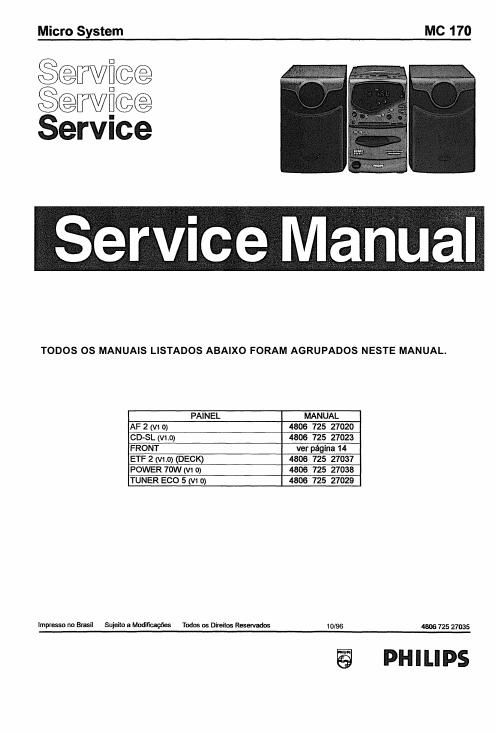philips mc 170 service manual