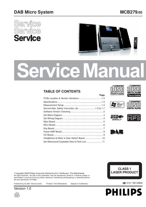 philips mcb 279 service manual