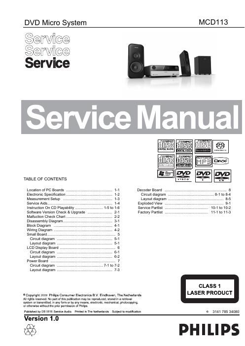 philips mcd 113 service manual