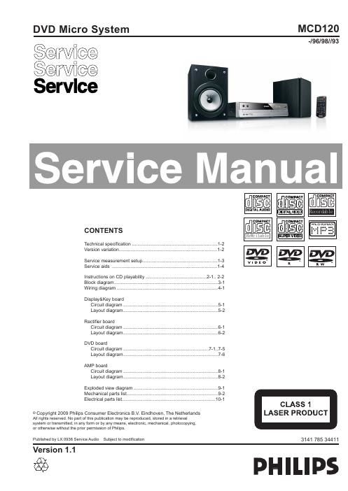 philips mcd 120 service manual