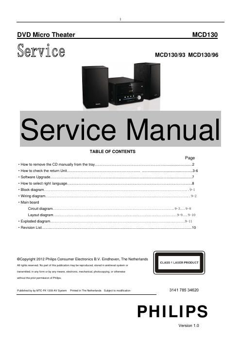 philips mcd 130 service manual
