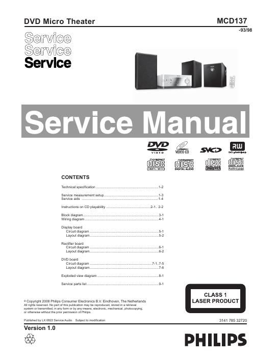 philips mcd 137 service manual