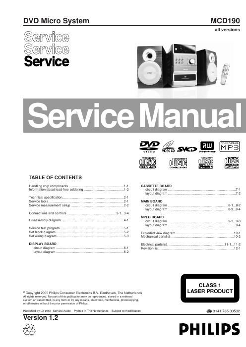 philips mcd 190 service manual