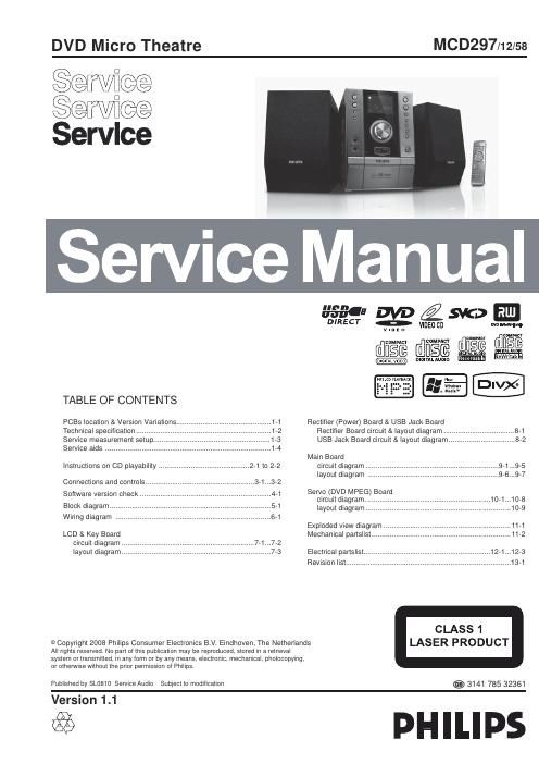 philips mcd 297 service manual