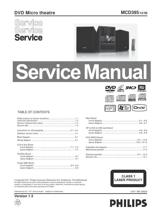 philips mcd 395 service manual