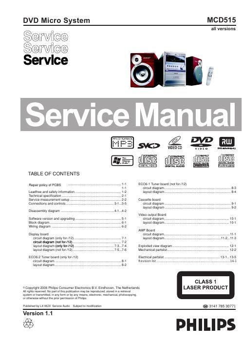 philips mcd 515 service manual