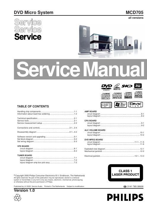 philips mcd 705 service manual