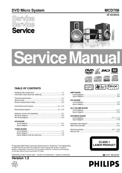 philips mcd 708 service manual