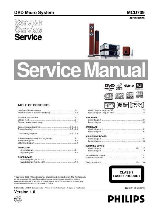 philips mcd 709 service manual
