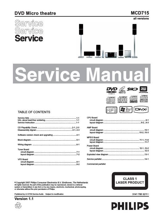 philips mcd 715 service manual