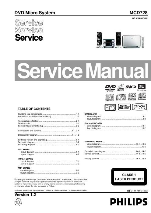 philips mcd 728 service manual