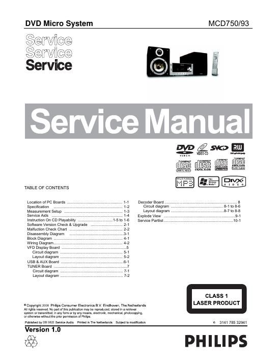 philips mcd 750 service manual