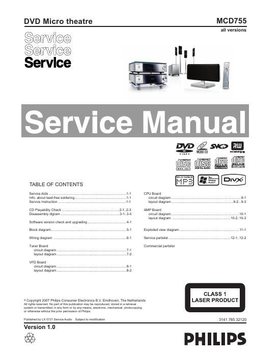 philips mcd 755 service manual