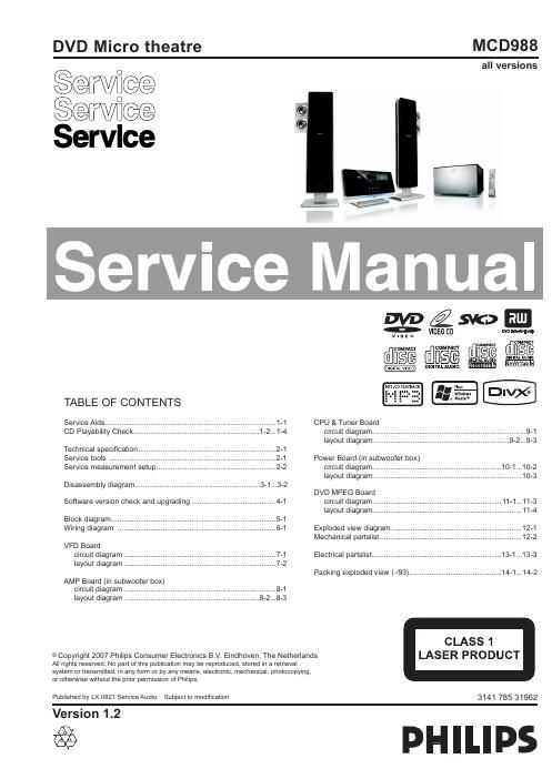 philips mcd 988 service manual