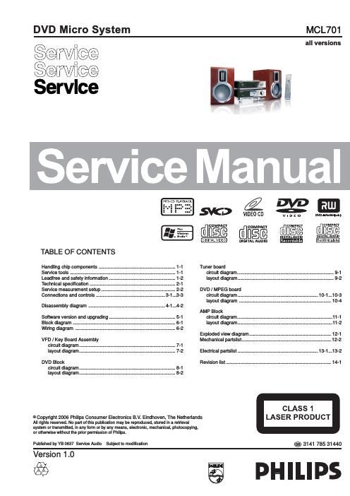 philips mcl 701 service manual