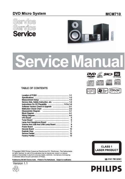 philips mcm 710 service manual