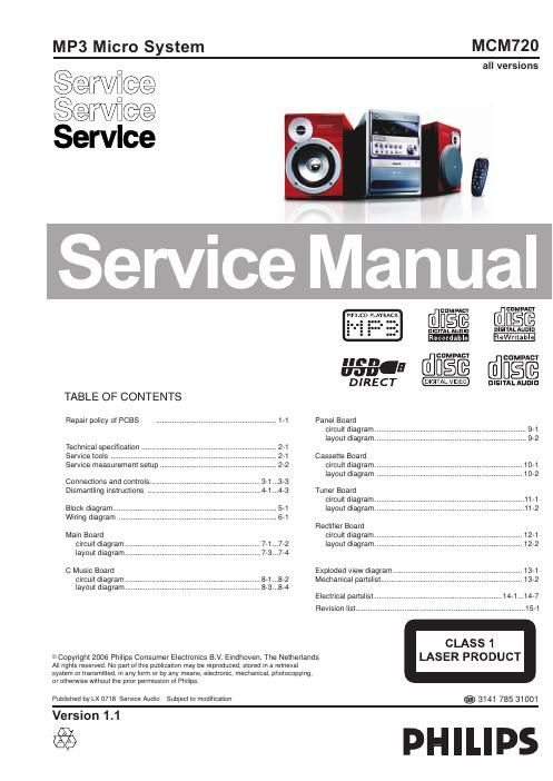 philips mcm 720 service manual