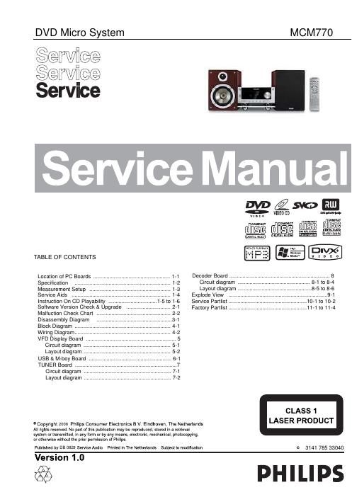 philips mcm 770 service manual