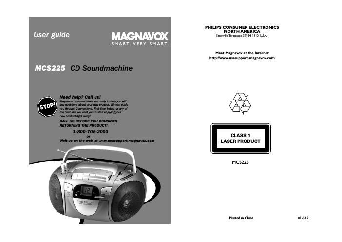 philips mcs 225 owners manual