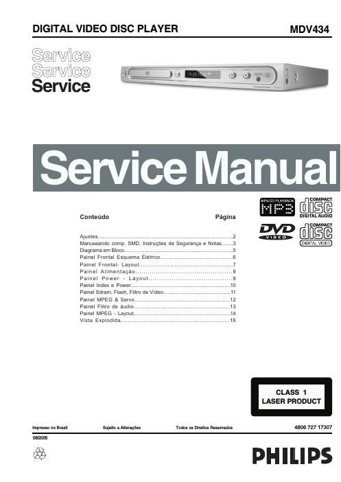 philips mdv 434 service manual