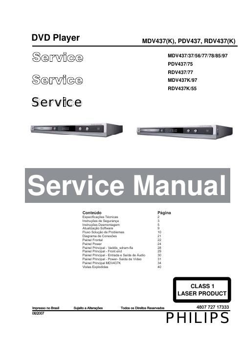 philips mdv 437 k service manual