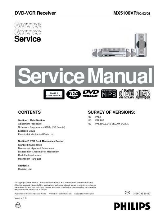 philips mx 5100 vr service manual