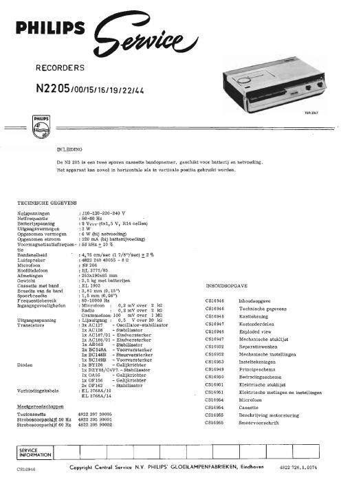 philips n 2205 service manual