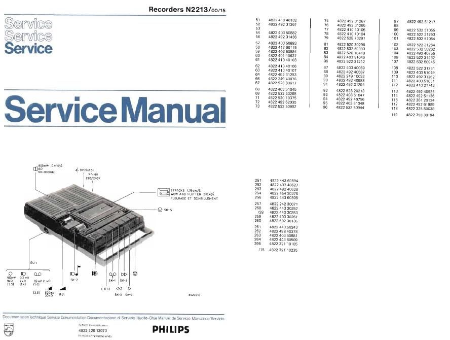 philips n 2213 service manual