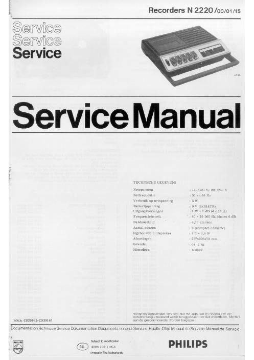 philips n 2220 service manual