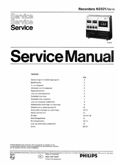 philips n 2521 service manual