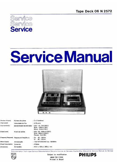 philips n 2572 service manual