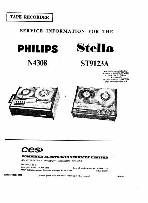 philips n 4308 service manual