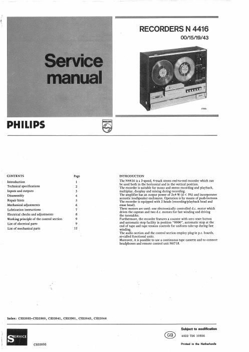 philips n 4416 tape