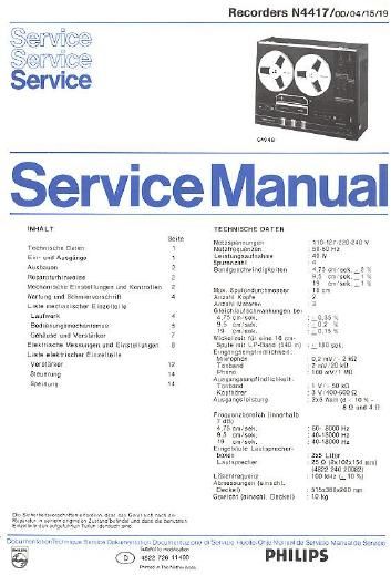 philips n 4417 service manual