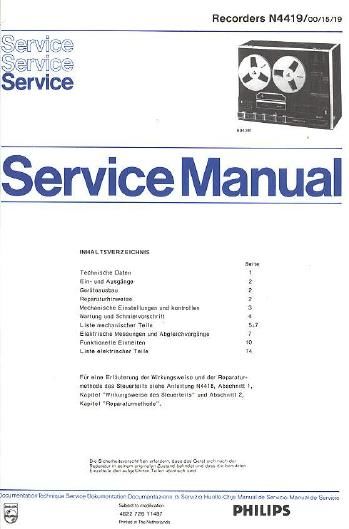 philips n 4419 service manual