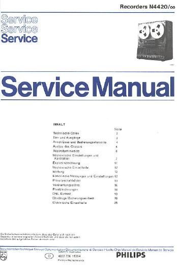 philips n 4420 service manual