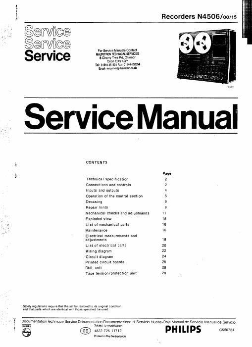 philips n 4506 service manual