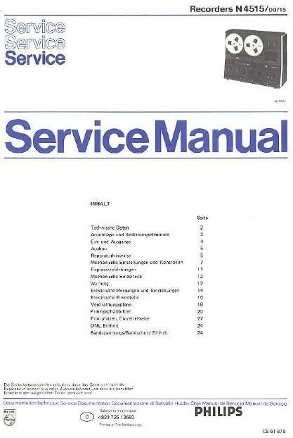 philips n 4515 service manual