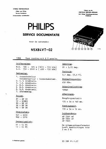 philips n 5 x 84 vt service manual