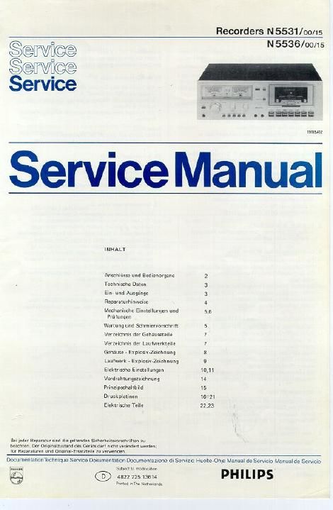philips n 5531 service manual