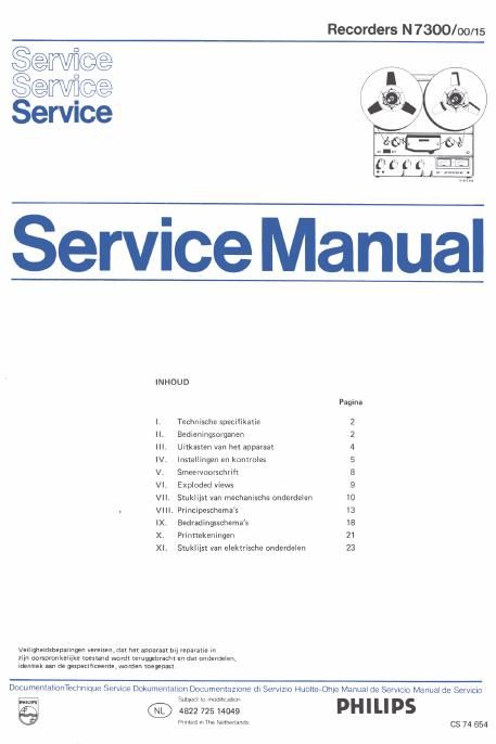 philips n 7300 service manual