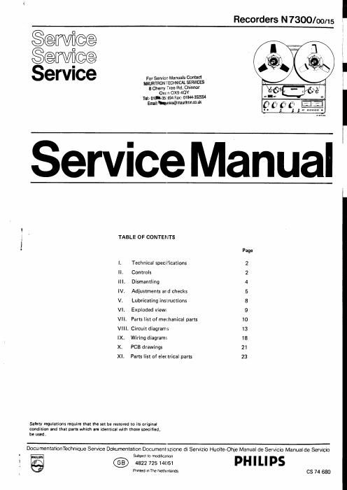 philips n 7300 service manual 2